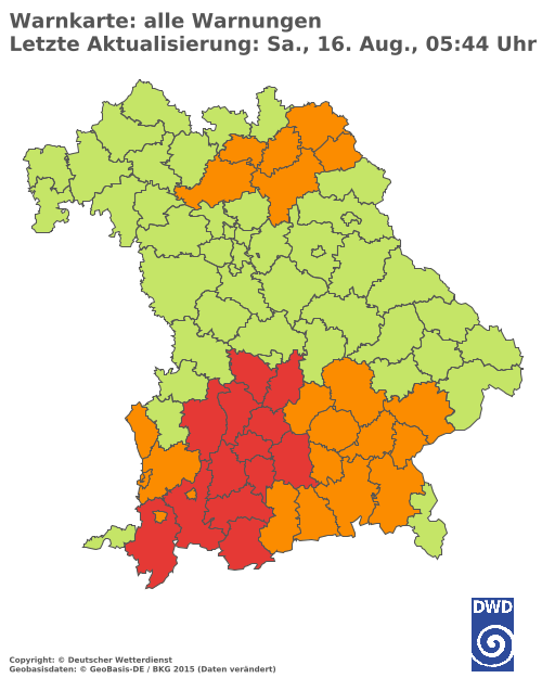 Aktuelle Wetterwarnungen für  Hannover