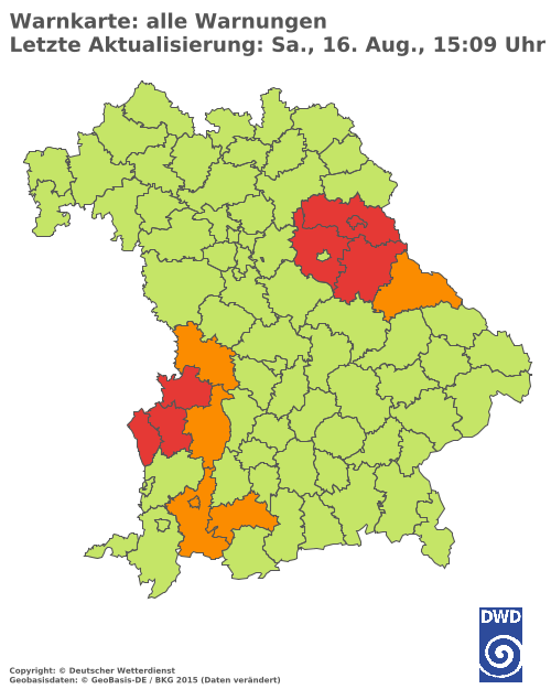 Aktuelle Wetterwarnungen für  Hannover