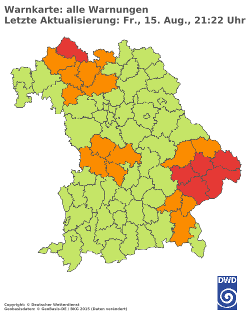 Aktuelle Wetterwarnungen für  Hannover