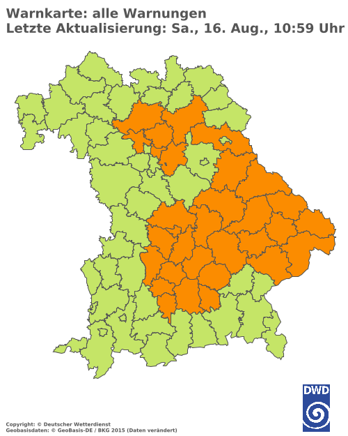 Aktuelle Wetterwarnungen für  Hannover