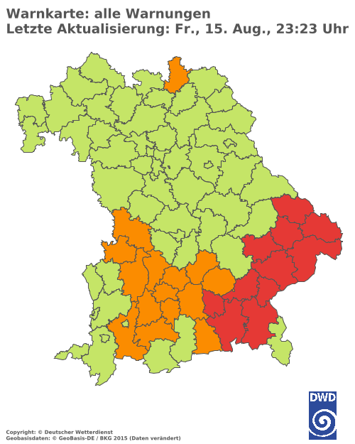Aktuelle Wetterwarnungen für  Hannover