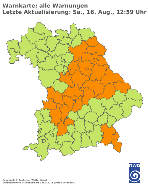 Aktuelle Wetterwarnungen für  Hannover