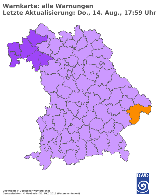 Aktuelle Wetterwarnungen für  Hannover