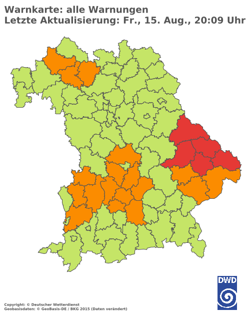 Aktuelle Wetterwarnungen für  Hannover