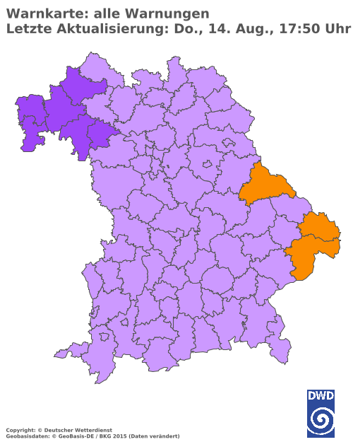 Aktuelle Wetterwarnungen für  Hannover