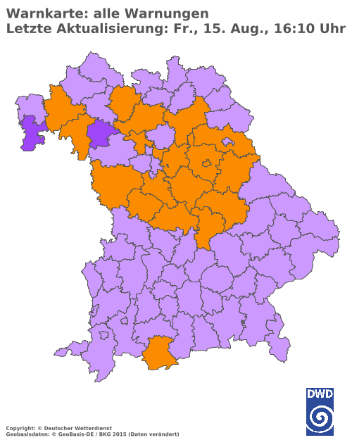Aktuelle Wetterwarnungen für  Hannover