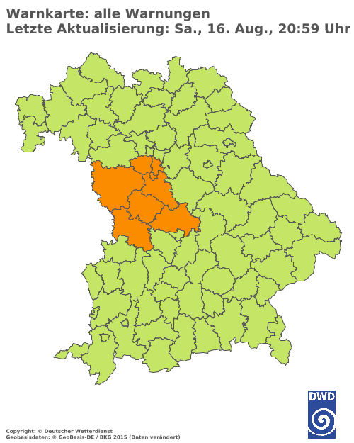 Aktuelle Wetterwarnungen für  Hannover