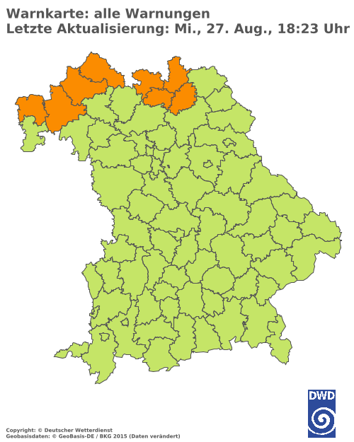 Aktuelle Wetterwarnungen für  Hannover