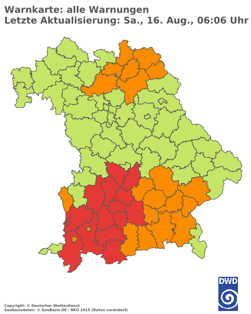 Aktuelle Wetterwarnungen für  Hannover
