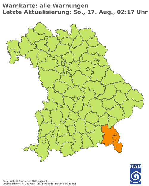 Aktuelle Wetterwarnungen für  Hannover