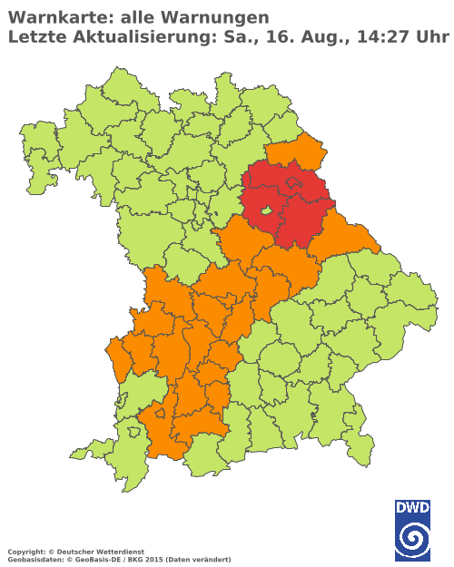 Aktuelle Wetterwarnungen für  Hannover