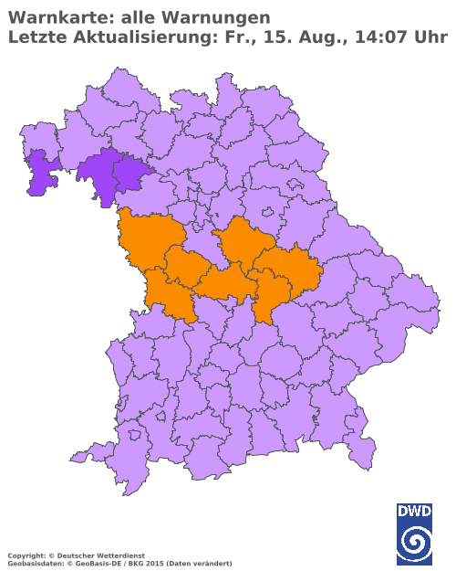Aktuelle Wetterwarnungen für  Hannover
