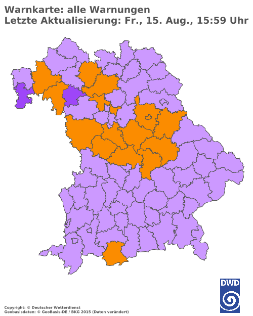 Aktuelle Wetterwarnungen für  Hannover