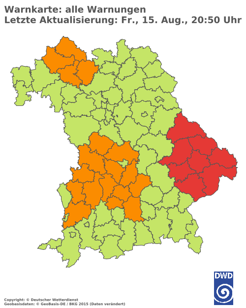 Aktuelle Wetterwarnungen für  Hannover