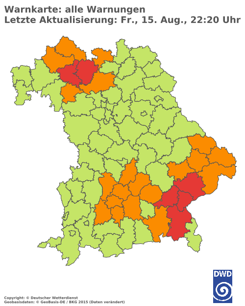 Aktuelle Wetterwarnungen für  Hannover