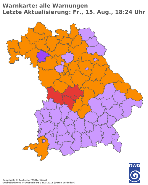 Aktuelle Wetterwarnungen für  Hannover