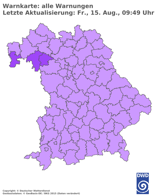 Aktuelle Wetterwarnungen für  Hannover