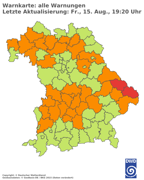 Aktuelle Wetterwarnungen für  Hannover