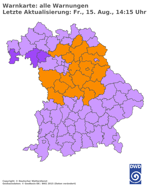 Aktuelle Wetterwarnungen für  Hannover