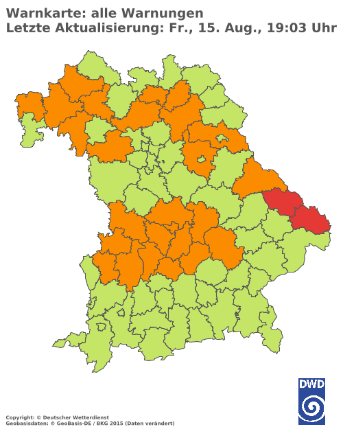 Aktuelle Wetterwarnungen für  Hannover