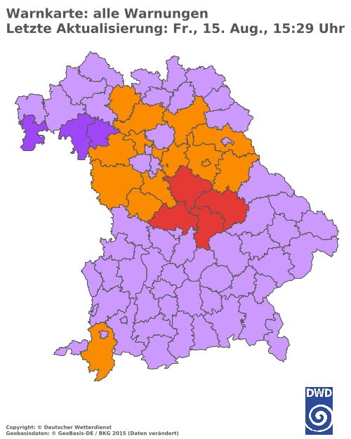 Aktuelle Wetterwarnungen für  Hannover