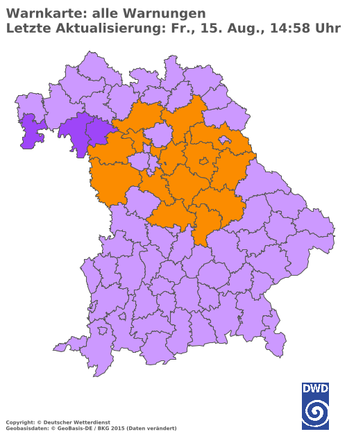 Aktuelle Wetterwarnungen für  Hannover