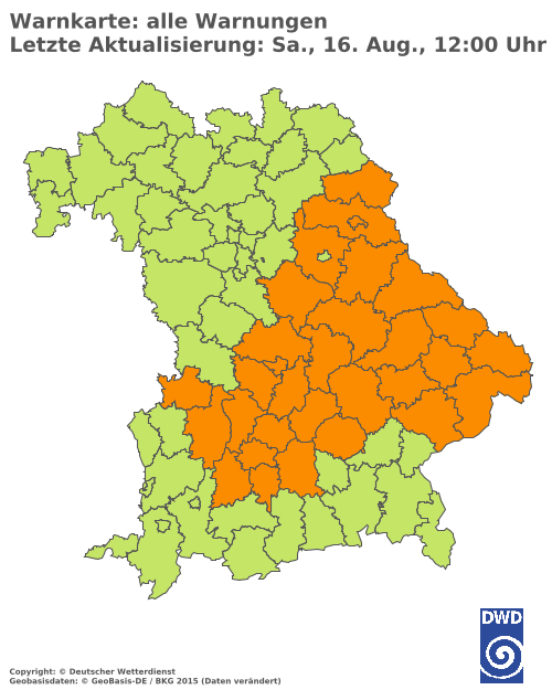 Aktuelle Wetterwarnungen für  Hannover