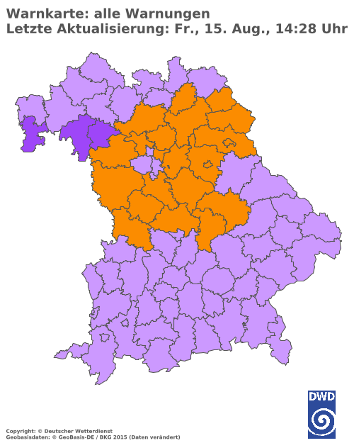 Aktuelle Wetterwarnungen für  Hannover