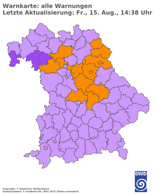 Aktuelle Wetterwarnungen für  Hannover