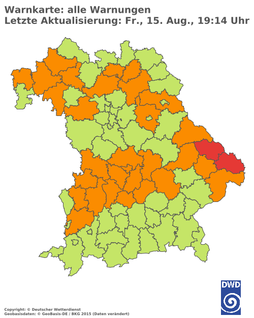 Aktuelle Wetterwarnungen für  Hannover