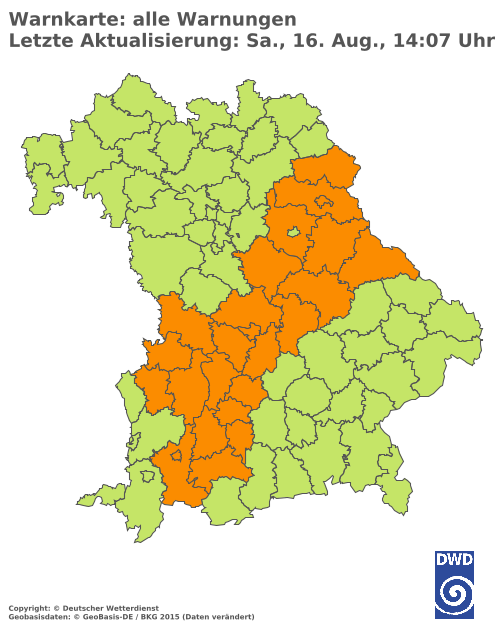 Aktuelle Wetterwarnungen für  Hannover
