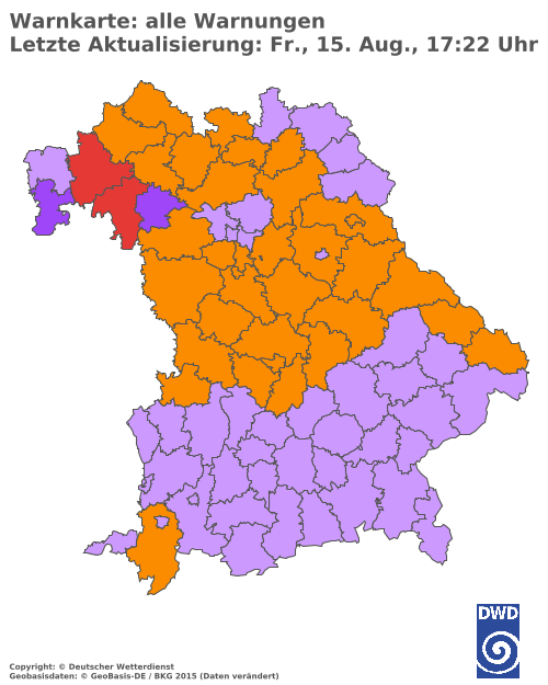 Aktuelle Wetterwarnungen für  Hannover