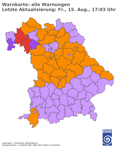 Aktuelle Wetterwarnungen für  Hannover
