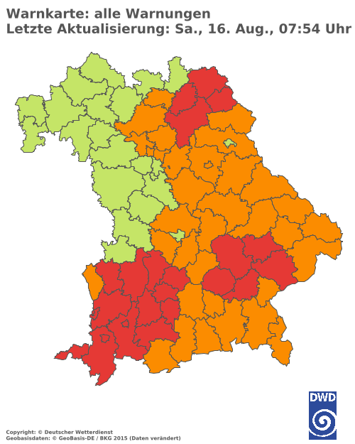 Aktuelle Wetterwarnungen für  Hannover