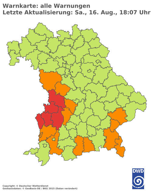 Aktuelle Wetterwarnungen für  Hannover
