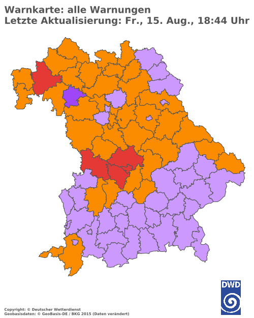 Aktuelle Wetterwarnungen für  Hannover