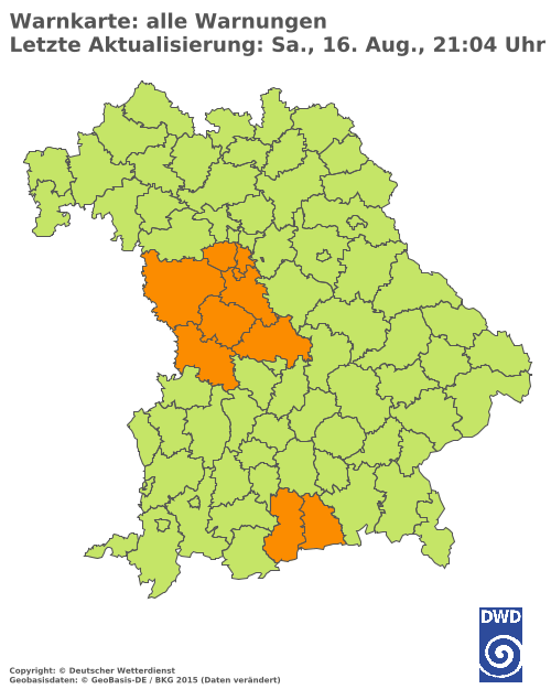 Aktuelle Wetterwarnungen für  Hannover