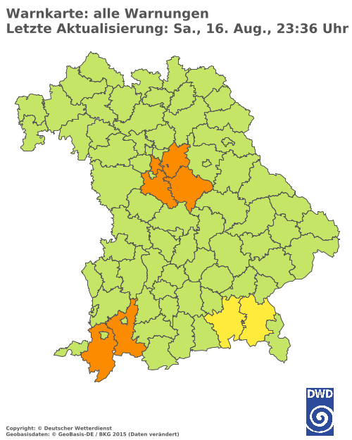 Aktuelle Wetterwarnungen für  Hannover