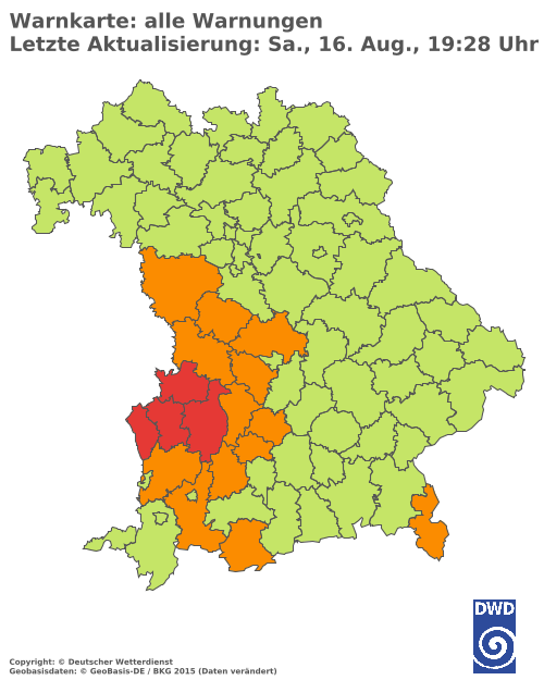 Aktuelle Wetterwarnungen für  Hannover