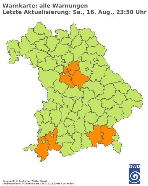 Aktuelle Wetterwarnungen für  Hannover