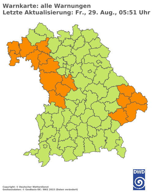 Aktuelle Wetterwarnungen für  Hannover