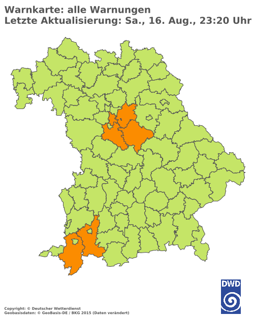 Aktuelle Wetterwarnungen für  Hannover