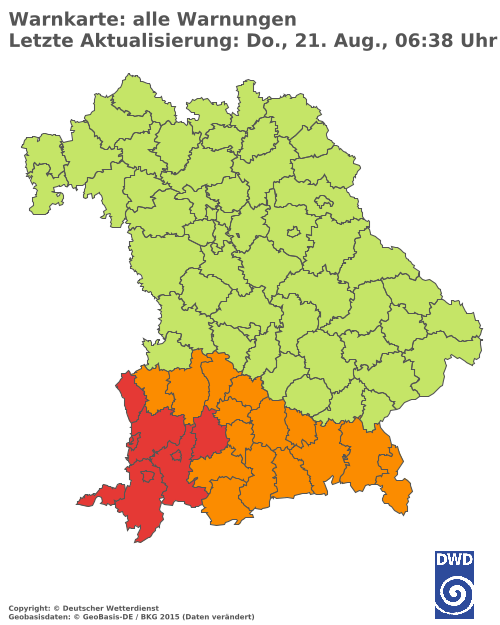 Aktuelle Wetterwarnungen für  Hannover