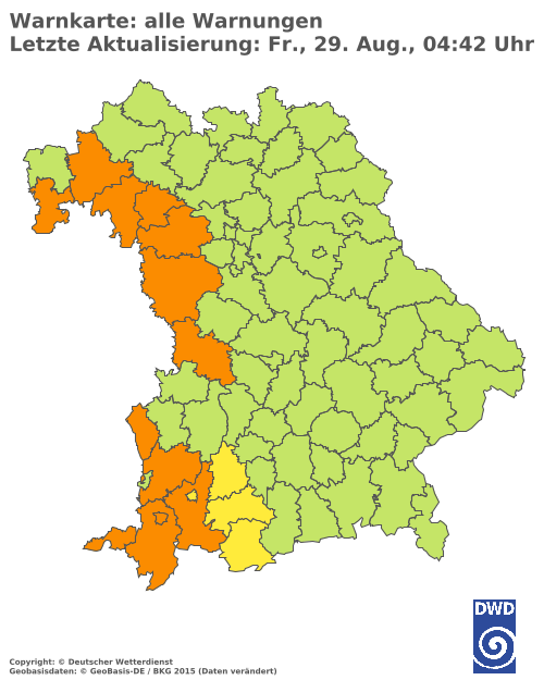 Aktuelle Wetterwarnungen für  Hannover