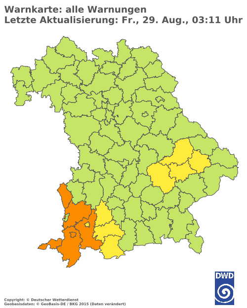 Aktuelle Wetterwarnungen für  Hannover