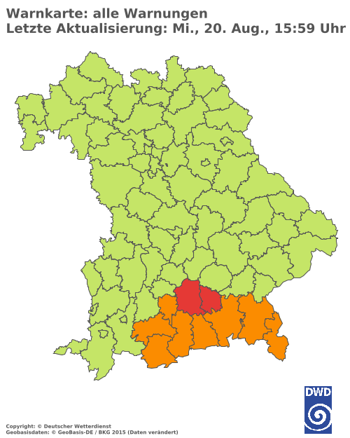 Aktuelle Wetterwarnungen für  Hannover