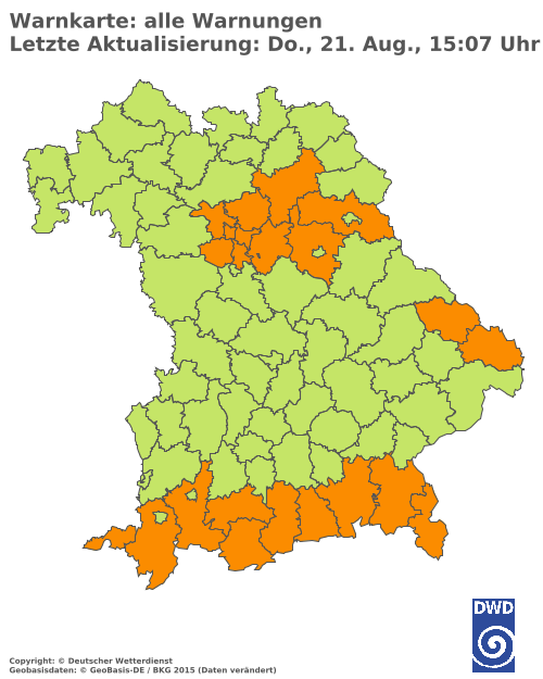 Aktuelle Wetterwarnungen für  Hannover