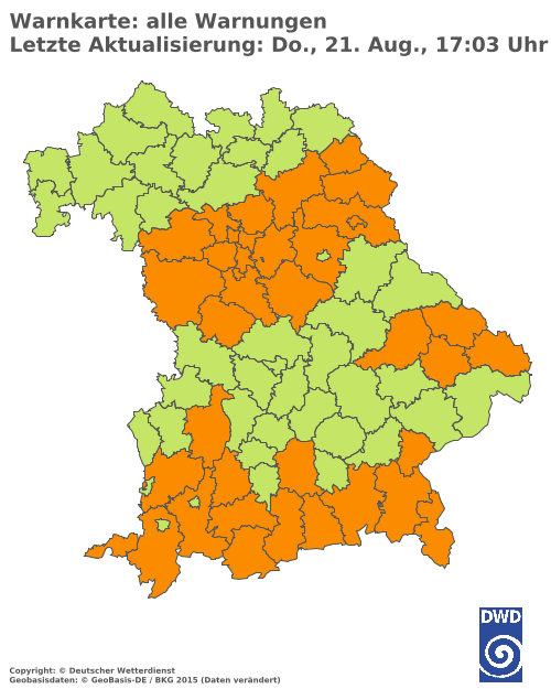 Aktuelle Wetterwarnungen für  Hannover