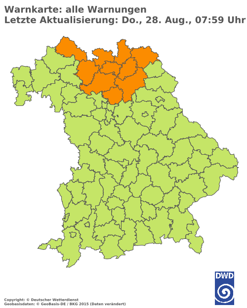Aktuelle Wetterwarnungen für  Hannover