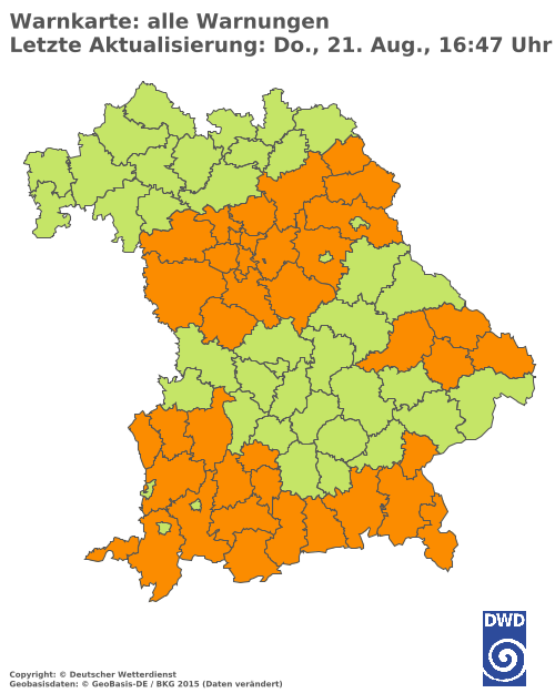 Aktuelle Wetterwarnungen für  Hannover